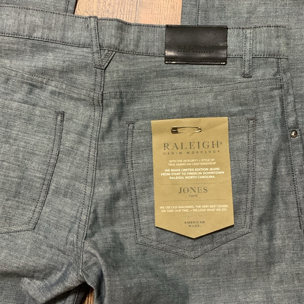 Raleigh Denim Jeans Jones Thin Straight Leg Jeans Pants Size 32 - Picture 11 of 12